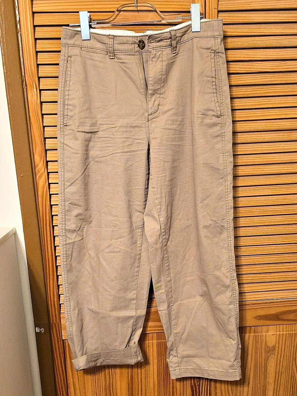 Old Navy High-Waisted OG Chino Tapered Straight Pants Brown Medium